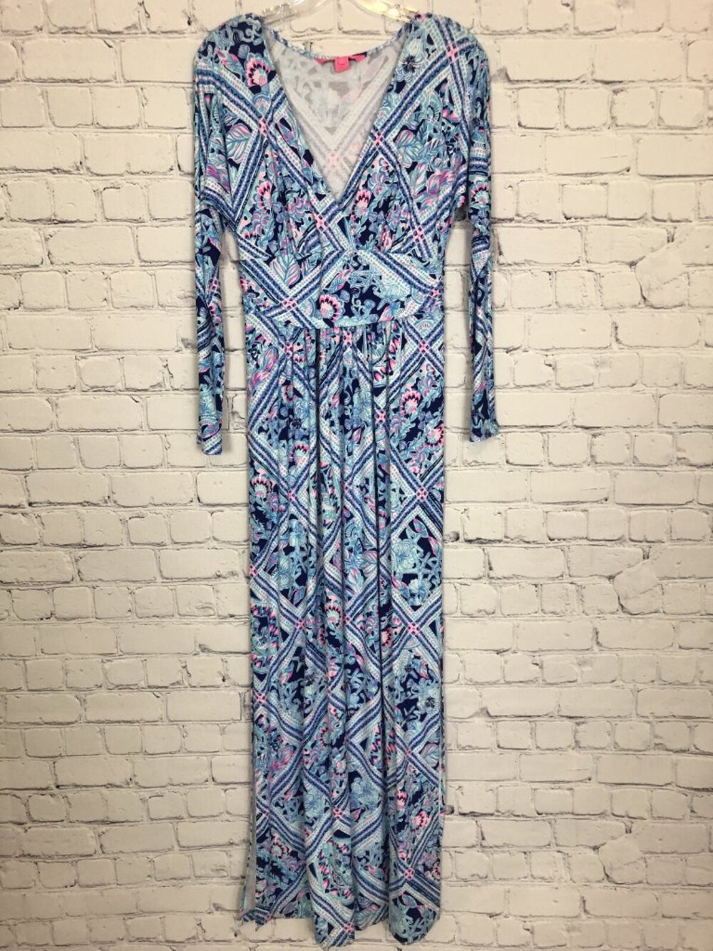 Lilly Pulitzer Nichola Maxi Dress Size S Meet Me On The Dock Zanzibar Blue